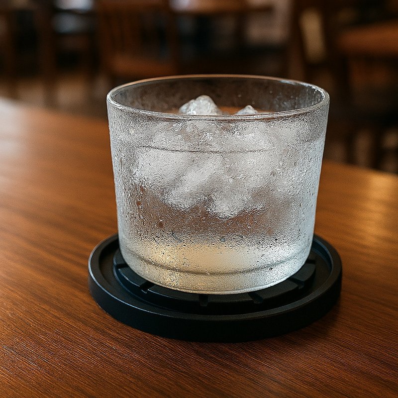 coasters 金屬 杯墊  圓型  置物 紙鎮 10CM 台灣製造(鬆餅款) - 杯墊 - 鋁合金 黑色