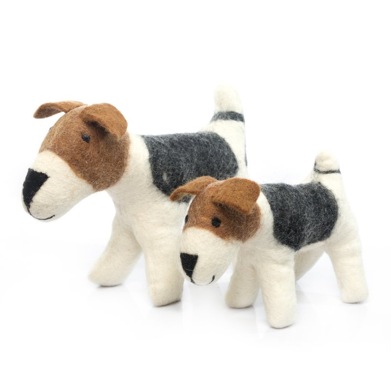 Wool felt doll・Jack Russell dog therapy - Stuffed Dolls & Figurines - Wool 