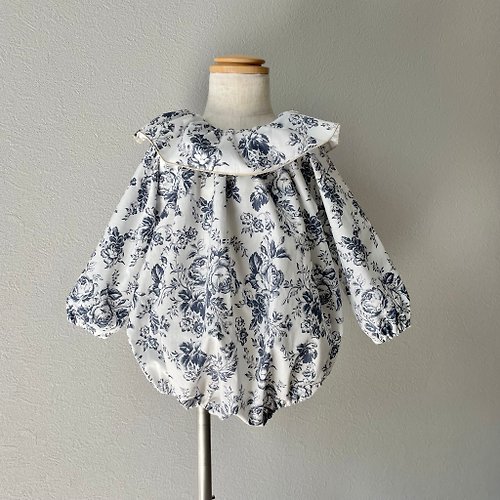 cutie & sweetie Ruffle detail romper フリルカラーのベイビーロンパース CABBAGES AND ROSES