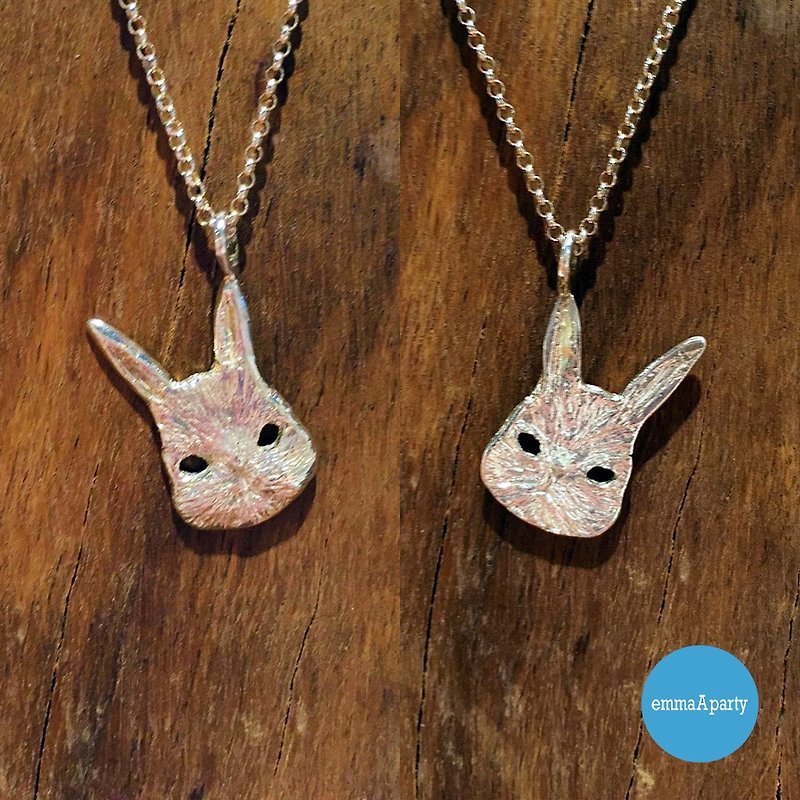 emmaAparty handmade sterling silver necklace ``mask rabbit'' - สร้อยคอ - เงินแท้ 