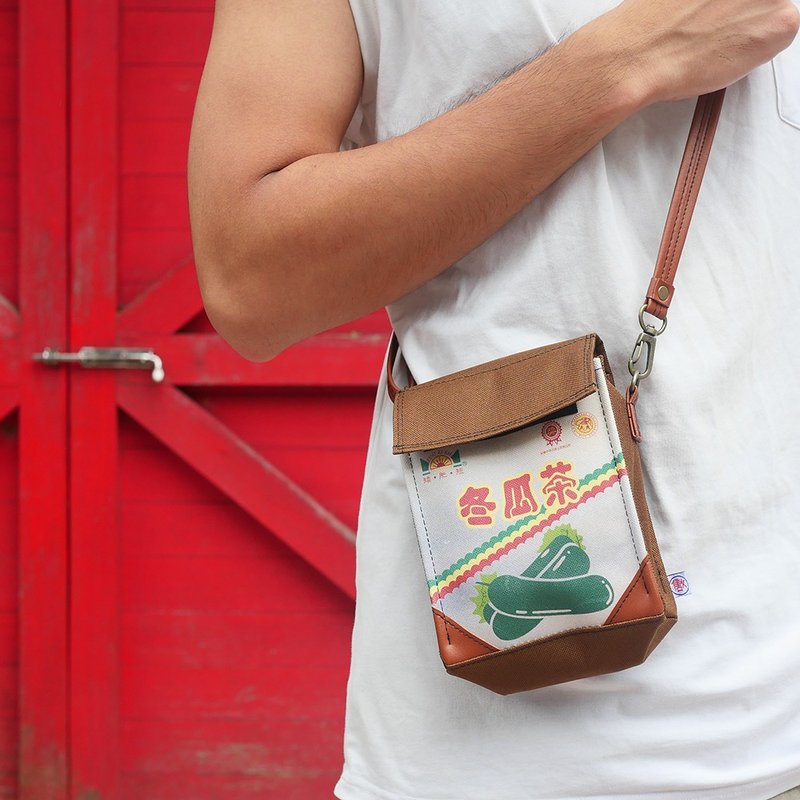 Fat bag (can be hung on the waist or carried on the side) - Winter Melon Tea Valentine’s Day Gift Recommendation - Messenger Bags & Sling Bags - Cotton & Hemp 