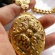 Western antique ornaments. Locket three-dimensional carved photo pendant necklace