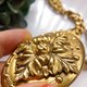 Western antique ornaments. Locket three-dimensional carved photo pendant necklace