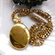 Western antique ornaments. Locket three-dimensional carved photo pendant necklace