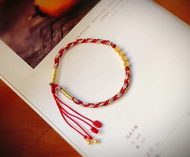 Holiday Sale Lucky Chinese Red String Braided Bracelet Sterling