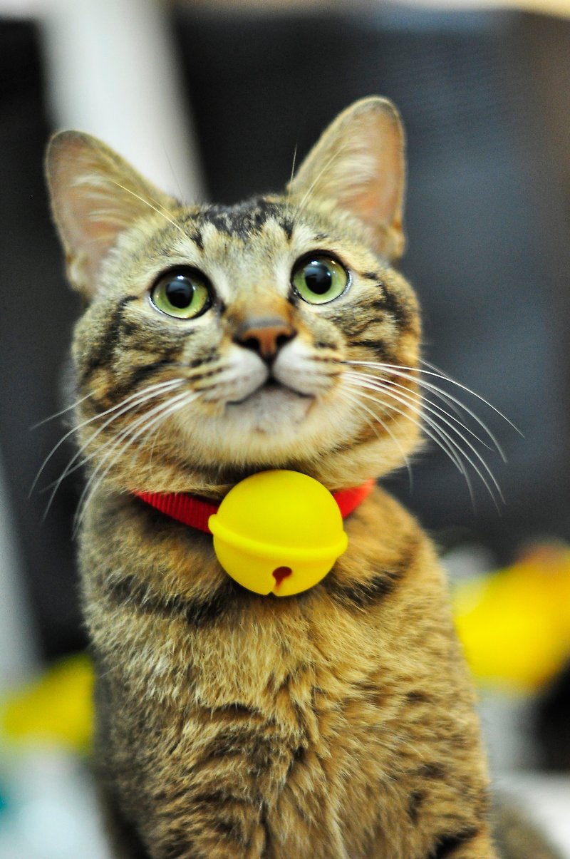 喵鈴鐺 寵物鈴鐺 寵物吊飾 貓鈴鐺 - 貓/狗玩具 - 矽膠 黃色