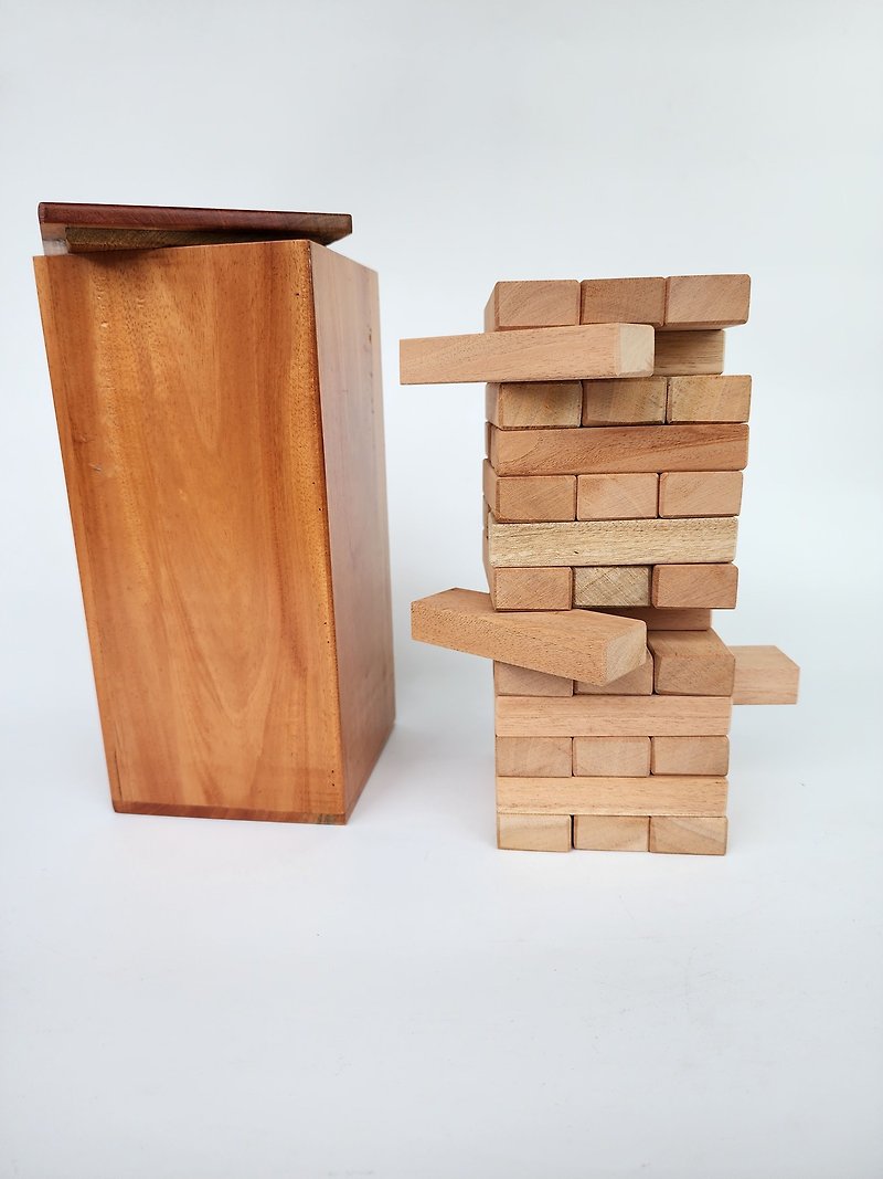 【Woodfun玩木趣】桃花心木疊疊樂 - 桌遊/卡 Game - 木頭 