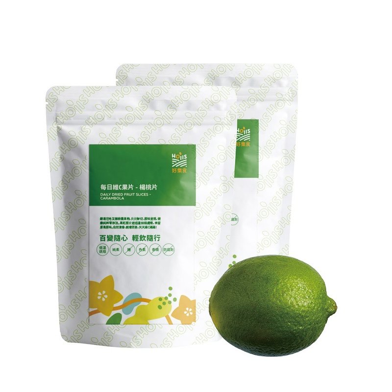 Daily vitamin C fresh soaked lemon fruit slices [Hoiis Haoji Food] No added sugar-free dried fruits made in Taiwan - ผลไม้อบแห้ง - วัสดุอื่นๆ สีเขียว