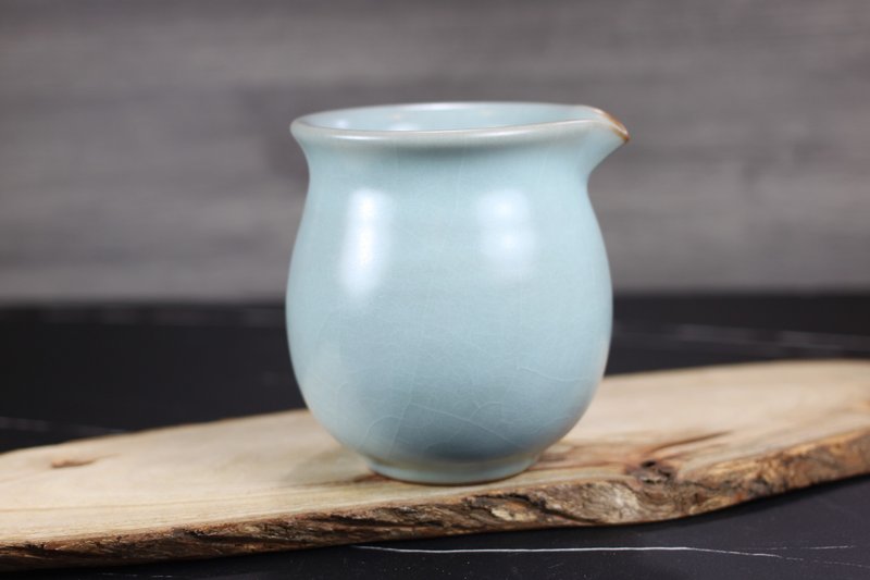 【送禮好物】300~340ml 汝窯 手拉坯 無把茶海 名家葉敏祥手作 - 茶壺/茶杯/茶具 - 瓷 