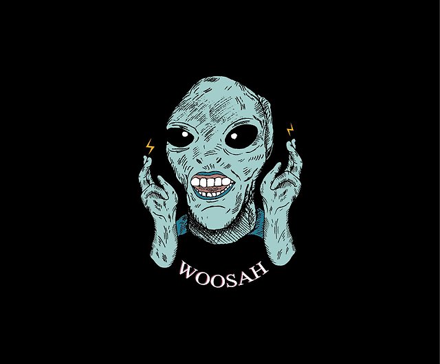 WOOSAH Alien Hat T - Shop yeahstudio Unisex Hoodies & T-Shirts