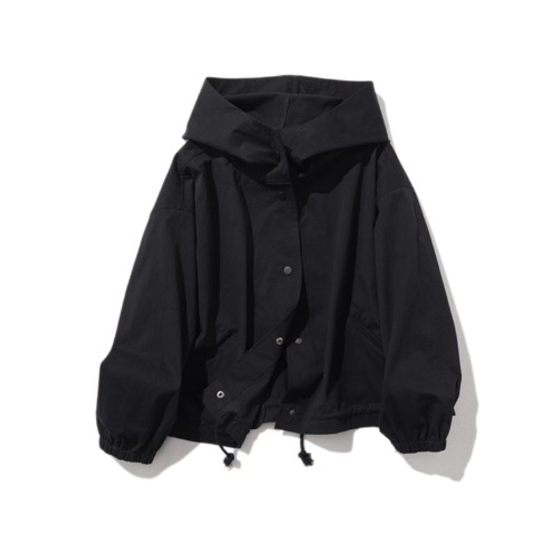 The perfect dolman jacket. 100% cotton light outerwear, black, 230206-4 - เสื้อผู้หญิง - ผ้าฝ้าย/ผ้าลินิน 