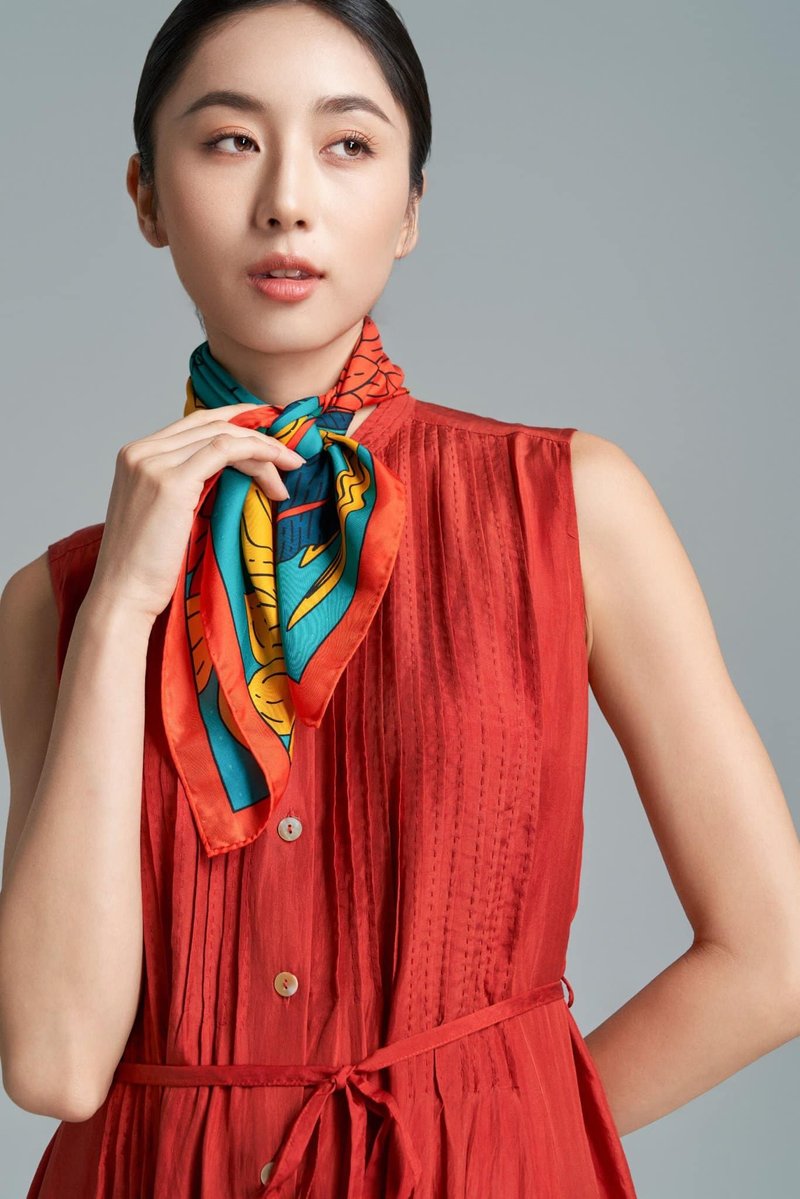 Bonus - Silk scarf [SHA02] - ผ้าพันคอถัก - ผ้าไหม 