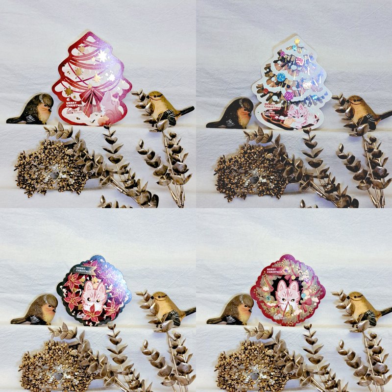 【聖誕造型卡】花圈聖誕樹 - 卡片/明信片 - 紙 