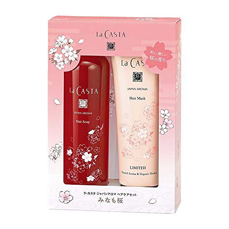 Laike Poetry Herbal Natural Care Set_Shui Nian Sakura Limited Edition with exquisite brand handbag - Shampoos - Other Materials Blue