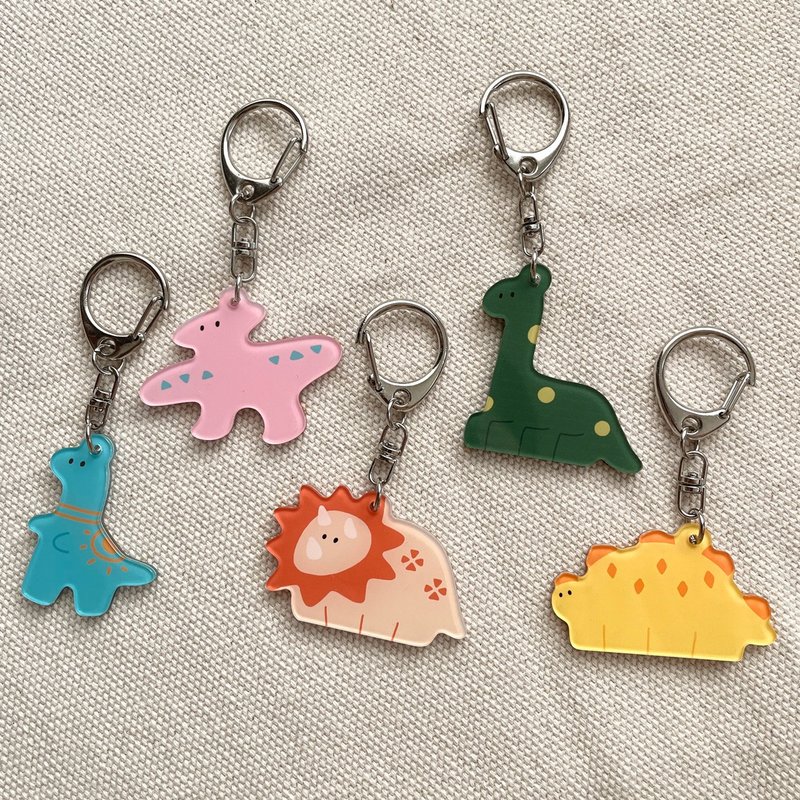 Dinosaur pendant - 5 types - Charms - Acrylic Multicolor