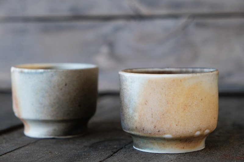 夕陽暖意- 生活食器  陶器 茶杯組 2個一組 情人節 - 茶具/茶杯 - 陶 黃色