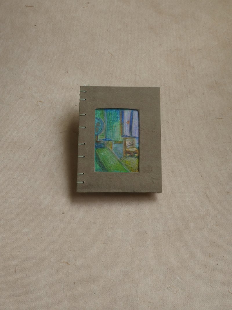 手工書/手工繪畫筆記本/手工裝訂/日記本 - 筆記本/手帳 - 紙 綠色