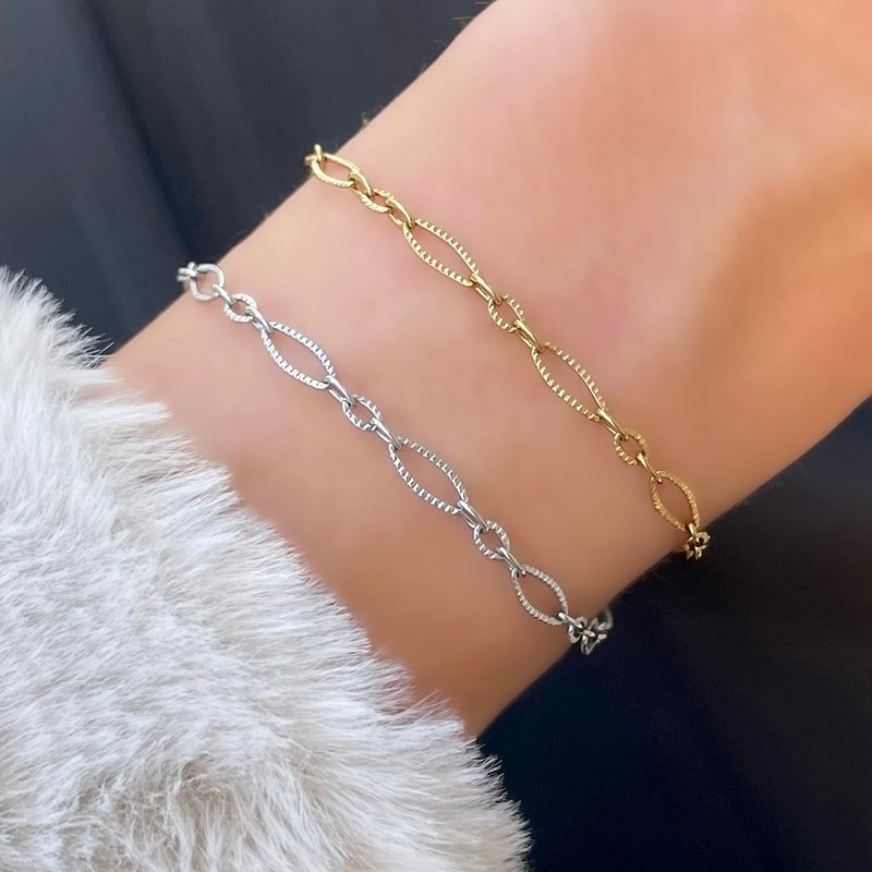 Dainty & Minimalist 2way classic FIgaro chain Bracelet/ Custom Size Bracelet - Bracelets - Other Metals Gold