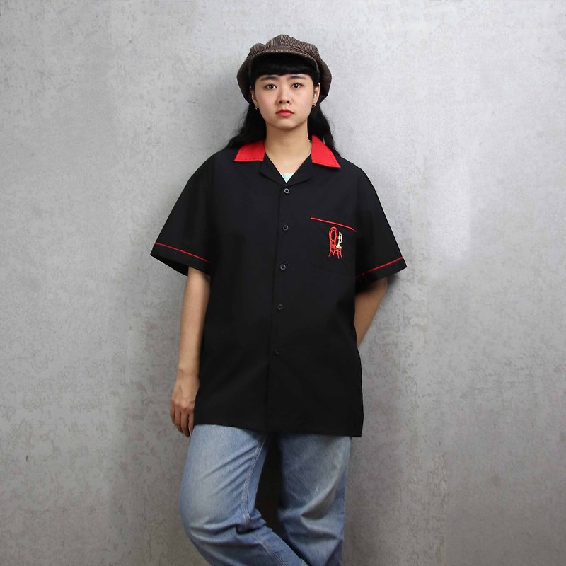 Tsubasa.Y ancient house bowling shirt 004, bowling shirt, short-sleeved shirt thin shirt - Men's T-Shirts & Tops - Polyester 