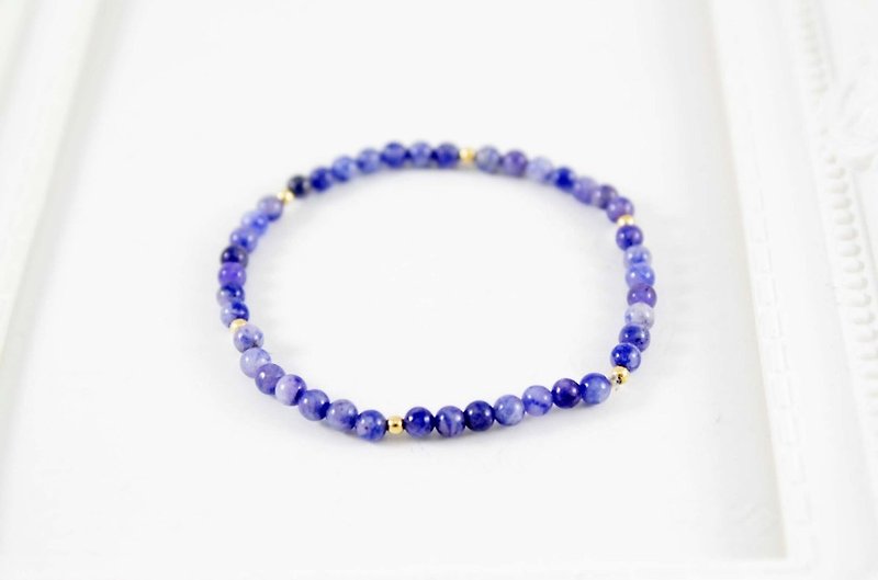 Resourcefulness blue-veined Stone bracelet - สร้อยข้อมือ - เครื่องเพชรพลอย สีน้ำเงิน