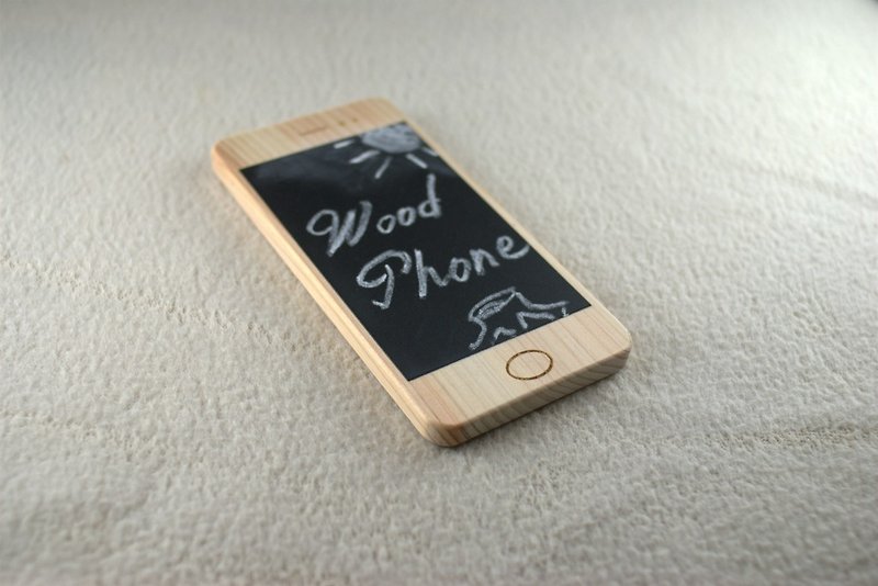 落書きスマホ　Wood-Phone - 知育玩具・ぬいぐるみ - 木製 ブラウン