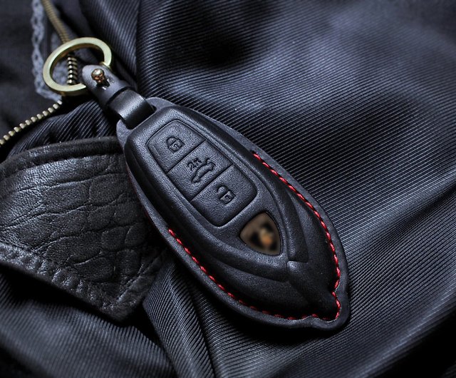 Genuine Leather Keyring Zipper Car Key Holder with Keychain - China Key  Holder and Genuine Leather Car Key Wallet price