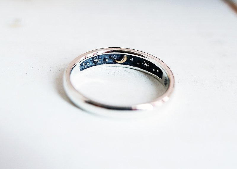 I was looking at the same moon -Night of the crescent moon- - General Rings - Other Metals Silver