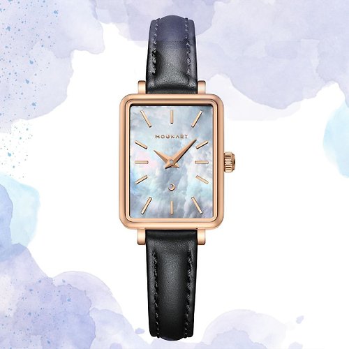 MOONART影月手錶品牌官方店 【MOONART】方型手錶 夢幻系列-天使 女裝手錶 珍珠貝藝術手錶
