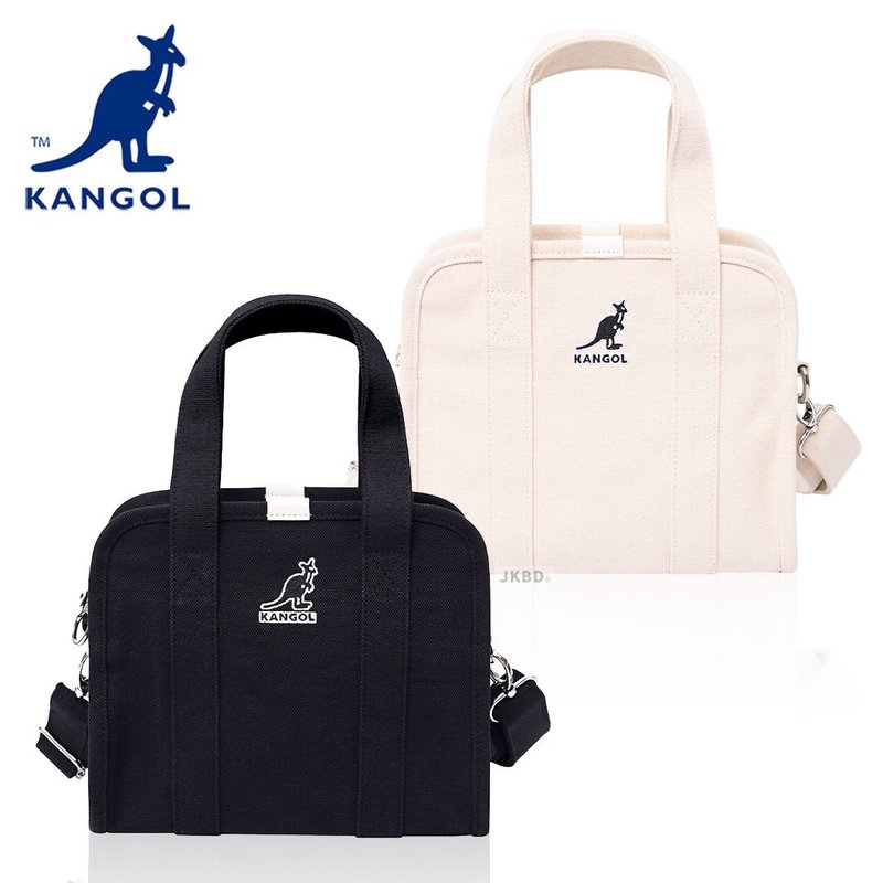 【KANGOL】Kangaroo Portable Shoulder Back Dual-purpose Toast Bag Handbag Canvas Bag - Handbags & Totes - Cotton & Hemp 