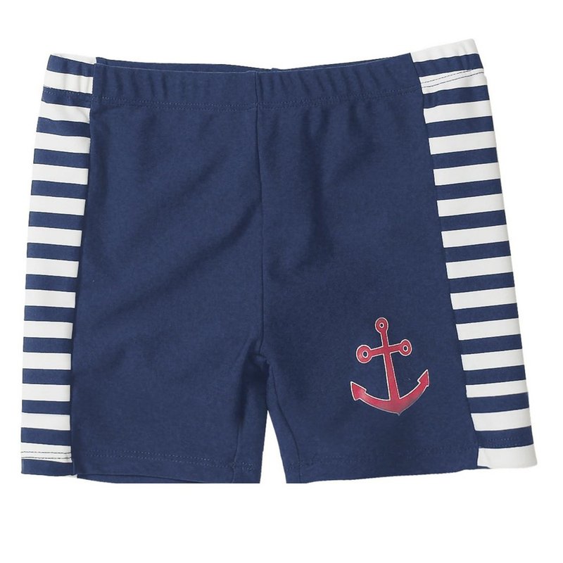 German Playshoes Anti-UV Sunscreen Boys Swimwear-Navy Style - ชุด/อุปกรณ์ว่ายน้ำ - ไนลอน 