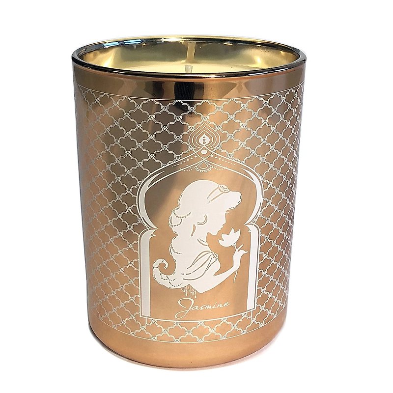 French Fragrance Maison Francal Princess Jasmine Disney Natural Scented Candle 180g - เทียน/เชิงเทียน - วัสดุอื่นๆ สีทอง