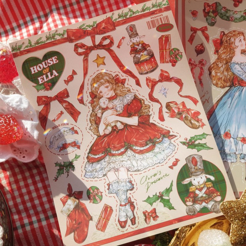 Clover's Christmas seal sticker SET - 貼紙 - 塑膠 