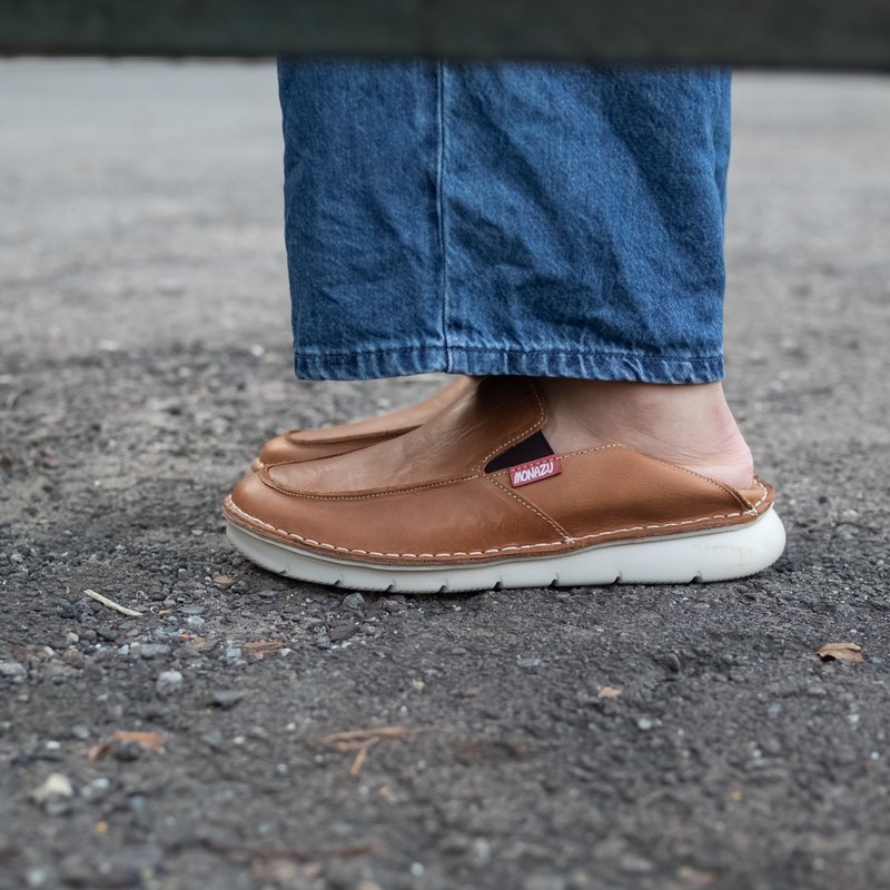 Casual leather Wax Brown - Men's Leather Shoes - Genuine Leather 