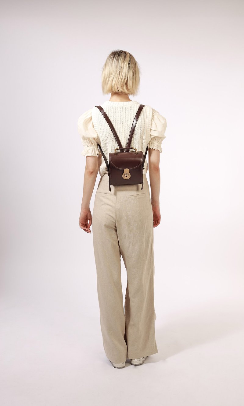 Frida Backpack - Backpacks - Genuine Leather Brown