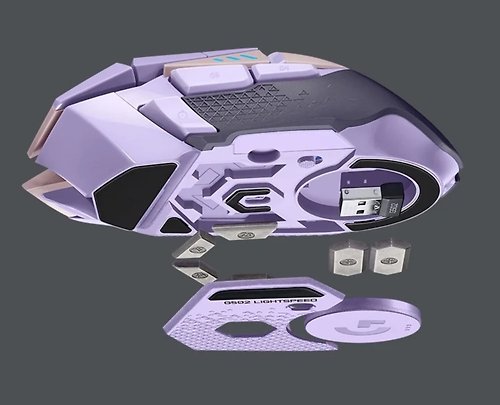 羅技 Logitech 官方旗艦館 羅技 Logitech G G502 LIGHTSPEED 高效能無線電競滑鼠 (粉/紫)