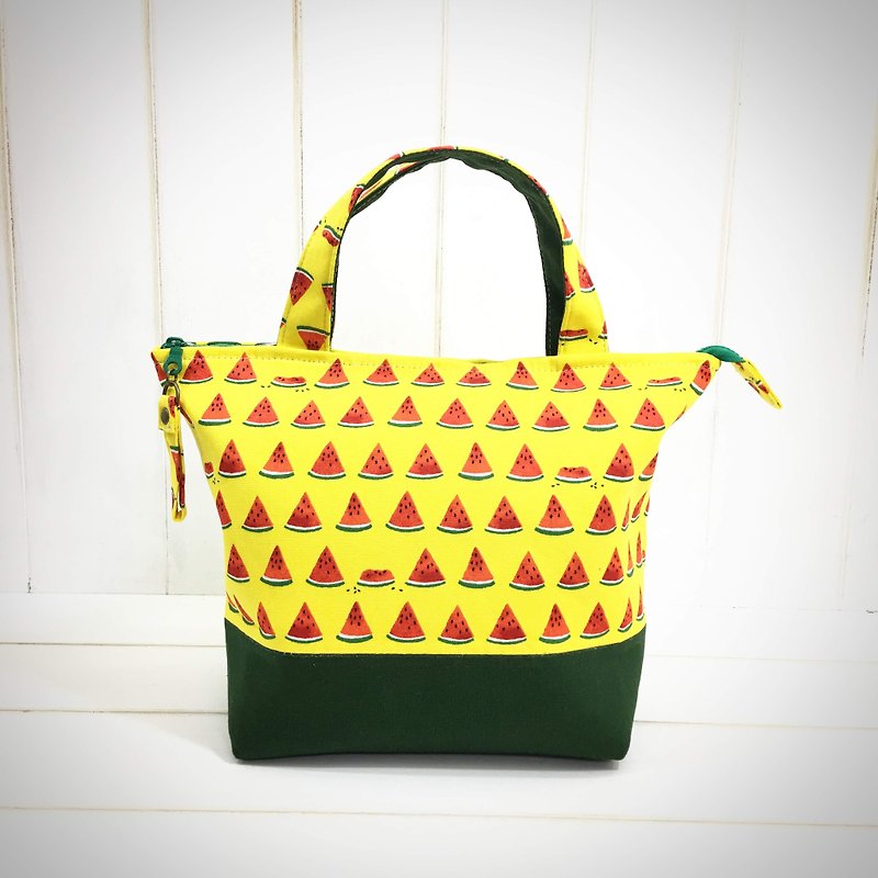 | •R• | Zippered waterproof inner tote bag/universal bag | Fresh watermelon - กระเป๋าถือ - ผ้าฝ้าย/ผ้าลินิน 