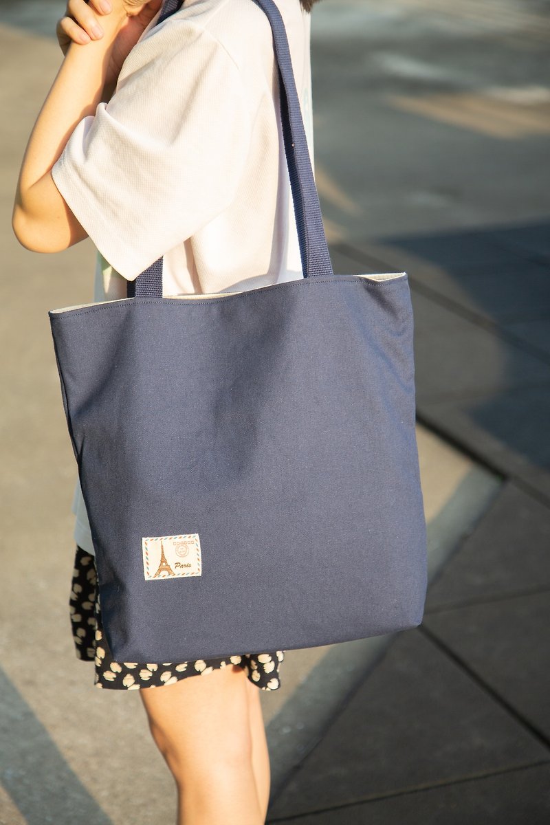 Absolute value-natural shoulder bag dark blue (the strongest inner bag design) - กระเป๋าแมสเซนเจอร์ - วัสดุอื่นๆ สีน้ำเงิน