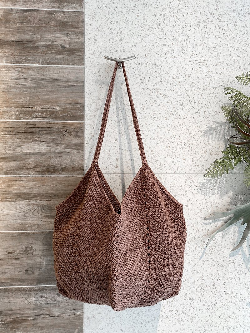 【Woven Bag】Balloon Bag Tote Bag - Handbags & Totes - Cotton & Hemp 