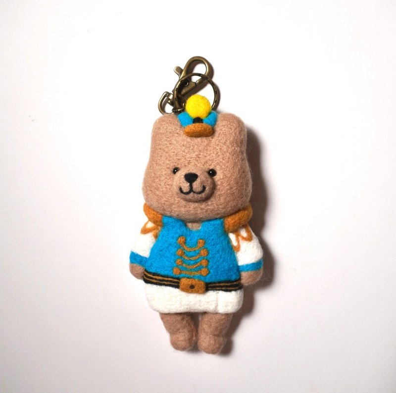 Girls' Middle School Honorary Bear Wool Felt Keychain - ที่ห้อยกุญแจ - ขนแกะ 