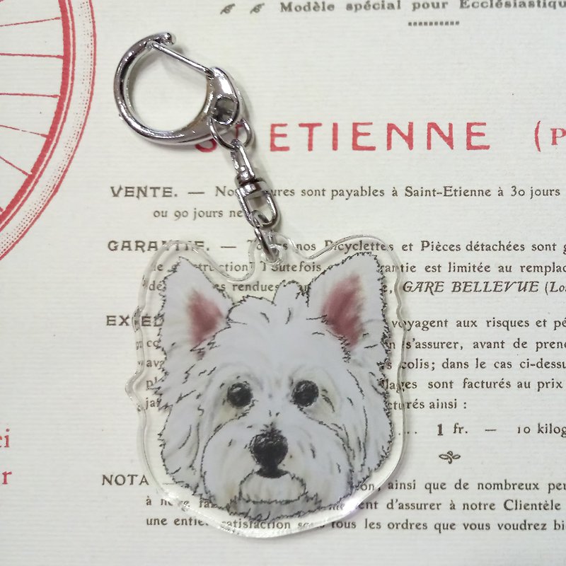 West Highland White Terrier- Acrylic Charm (Key Ring) Double Layer - ที่ห้อยกุญแจ - อะคริลิค 