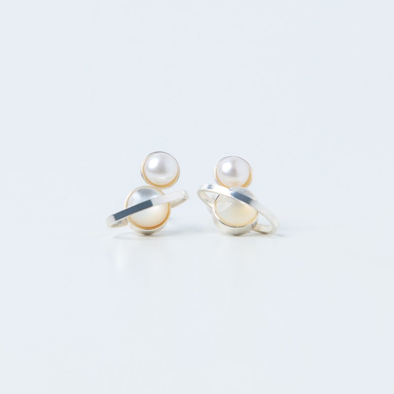 Twins mercury earrings - ต่างหู - ไข่มุก 