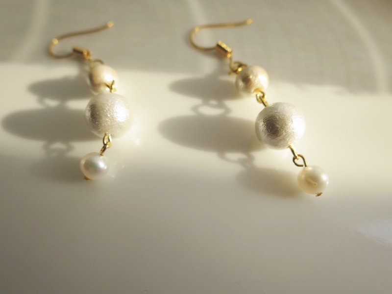 Have an appointment with Rendez-vous - Earrings & Clip-ons - Cotton & Hemp White