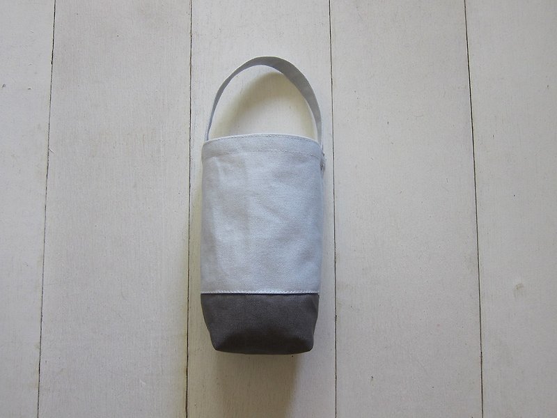 簡約輕便 飲料袋 / 水壺袋 / 小提袋(銀灰+深灰)