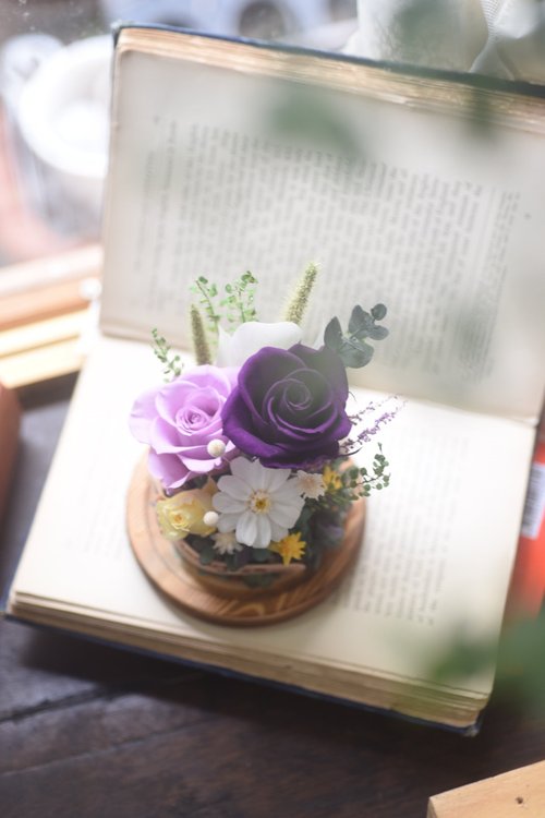 花開日常 乾燥花玻璃盅 永生花玻璃花盅 不凋花 生日禮物 免費刻字