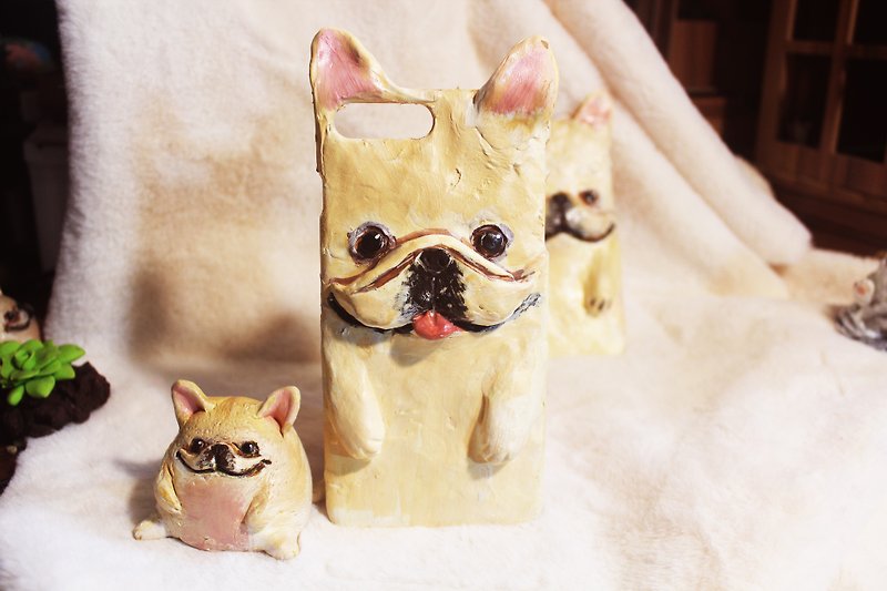 Bulldog / any model can be customized / phone shell - Phone Cases - Clay Gold