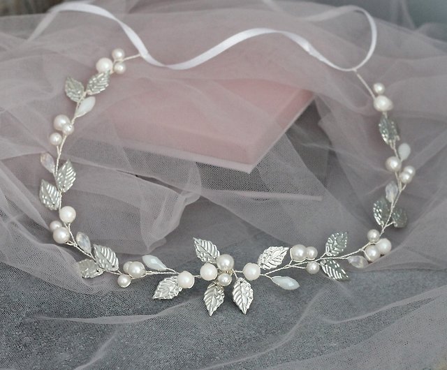 Silver Leaf Bridal Sash | Rhinestone Wedding Belt | Crystal Sash Belt | Leaf Bridal Belt | Pearl Bridal Belt Sash | Ariana Sash
