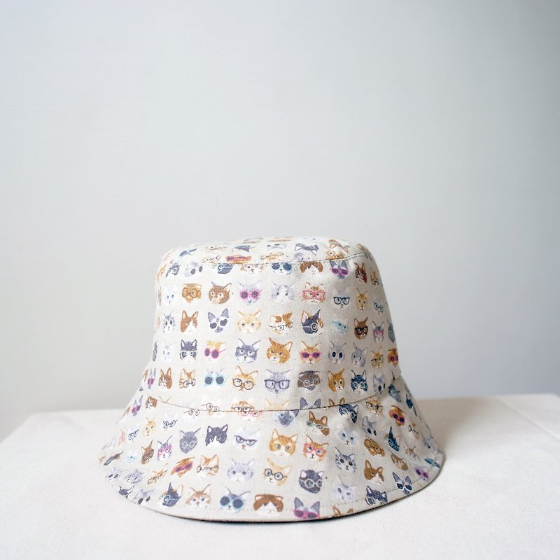 If I were a cat handmade hat - หมวก - ผ้าฝ้าย/ผ้าลินิน ขาว
