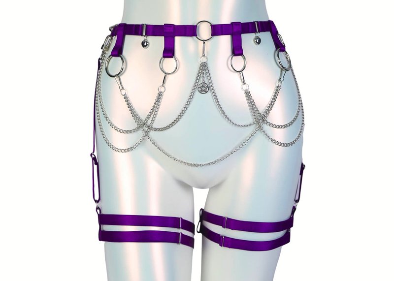 Witch Belt and Garters Set Purple - 其他 - 其他材質 紫色