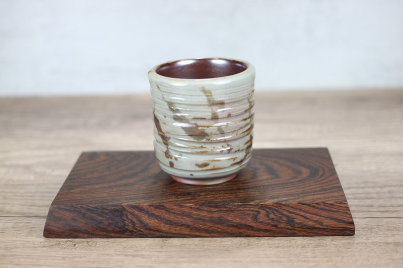 【送禮好物】潑墨 手工柴燒 日式茶杯 名家葉敏祥手作 160ml - 其他杯子 - 瓷 