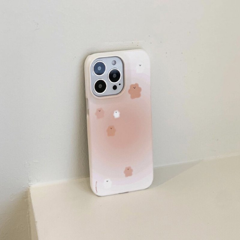 韓國文創 Chanibear Phone case - card option, blush orange 卡位 订制手机壳很结实。 - 手機殼/手機套 - 塑膠 橘色
